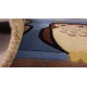 Designerski nowoczesny dywan wełniany dla dzieci w sowy 170x240cm Indie 2cm gruby