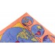 Designerski nowoczesny dywan wełniany dla dzieci mapa świata 170x240cm Indie 2cm gruby