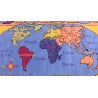 100% wełna gruby dywan z Indii 170x240cm mapa świata designerski