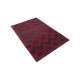 Designerski nowoczesny dywan wełniany art deco szary czerwony ok 120x180cm Indie 2cm gruby