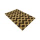 Designerski nowoczesny dywan wełniany art deco żółty brązowy ok 120x180cm Indie 2cm gruby