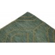Designerski nowoczesny dywan wełniany geometryczny zielony ok 160x230cm Indie 2cm gruby