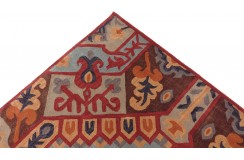 100% wełna gruby dywan z Indii 200x300cm geometryczny