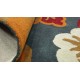 Designerski nowoczesny dywan wełniany w kwiaty szary ok 160x230cm Indie 2cm gruby