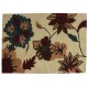 Designerski nowoczesny dywan wełniany w kwiaty beżowy ok 160x230cm Indie 2cm gruby