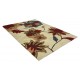 Designerski nowoczesny dywan wełniany w kwiaty beżowy ok 160x230cm Indie 2cm gruby