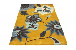100% wełna gruby dywan z Indii 120x180cm flowers designerski