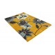 Designerski nowoczesny dywan wełniany w kwiaty pomarańczowy ok 120x180cm Indie 2cm gruby