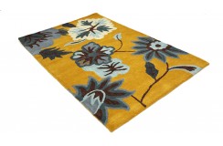 100% wełna gruby dywan z Indii 120x180cm flowers designerski