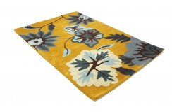 100% wełna gruby dywan z Indii 120x180cm flowers designerski