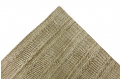 Miękki dywan Gabbeh Handloom w pasy wełna wiskoza beżowy 250x350cm