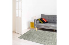 Wełna i wiskoza gruby dywan handloom z indii szary 190x240cm