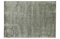 Miękki dywan Gabbeh Handloom w pasy wełna wiskoza szary 140x200cm