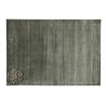 Miękki dywan Gabbeh Handloom w pasy wełna wiskoza ciemny szary 250x350cm