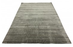 Wełna i wiskoza gruby dywan handloom z indii ciemny szary 240x340cm
