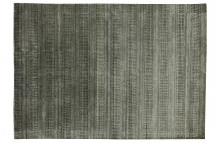 Wełna i wiskoza gruby dywan handloom z indii ciemny szary 190x240cm