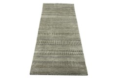 Wełna i wiskoza gruby dywan handloom z indii beżowy ciemny szary 80x350cm