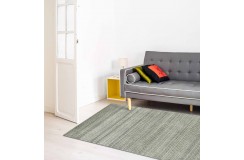 Wełna i wiskoza gruby dywan handloom z indii beżowy ciemny szary 80x350cm