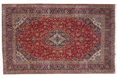Piękny oryginalny dywan Kashan Keszan z Iranu z medalionem wełna 250x360cm perski klasyk