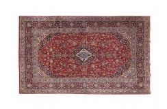 Piękny oryginalny dywan Kashan Keszan z Iranu sygnowany z medalionem wełna 250x360cm perski klasyk