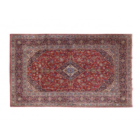 Piękny oryginalny dywan Kashan Keszan z Iranu sygnowany z medalionem wełna 250x360cm perski klasyk