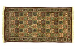 Kolorowy dywan etniczny z Turcji 130x220cm 100% wełna kilim w kwatery