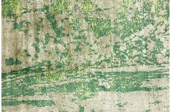 Unikatowy zielony dywan jedwabny z Indii deseń vintage 160x230cm luksus