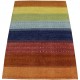 Kolorowy delikatnie zdobiony dywan gabbeh 170x240cm wełna argentyńska ręcznie tkany 100% wełna