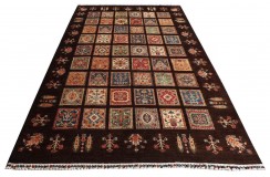 Dywan Ziegler Khorjin Arijana Shaal Gabbeh 100% wełna kamienowana ręcznie tkany luksusowy 200x300cm ciemny w kwatery