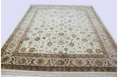 Beżowy ręcznie tkany dywan Tabriz z Indii wełniany 250x300cm