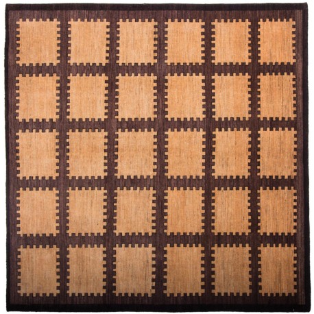 Dywan Ziegler Modern 100% wełna kamienowana ręcznie tkany luksusowy 200x200cm geometryczny