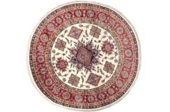 Królewski okrągły dywan Kazak tkany ręcznie 250x250cm