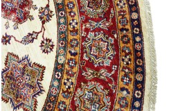 Królewski okrągły dywan Kazak tkany ręcznie 250x250cm