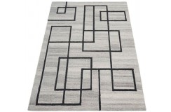 Ciepły wełniany dywan na zimę, szary beżowy geometryczny 100% wełniany dywan tafting 160x230cm