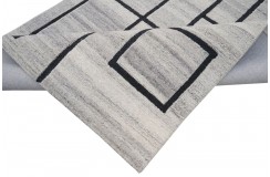Szaro beżowy 100% wełniany dywan Gabbeh tuftowany 160x230cm ciepły