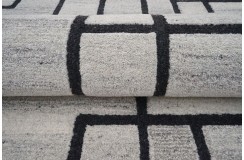 Szaro beżowy 100% wełniany dywan Gabbeh tuftowany 160x230cm ciepły