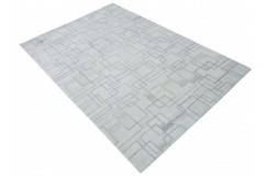 Szaro beżowy 100% wełniany dywan Gabbeh tuftowany 160x230cm ciepły
