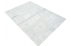 Szaro beżowy 100% wełniany dywan Gabbeh tuftowany 160x230cm ciepły
