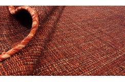 Ręcznie tkany ceglasty dwustronny kilim - dywan płasko tkany z Indii 170x240cm