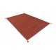 Ręcznie tkany ceglasty dwustronny kilim - dywan płasko tkany z Indii 70x140cm