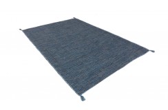 Ręcznie tkany niebieski dwustronny kilim - dywan płasko tkany z Indii 170x240cm