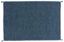 Ręcznie tkany niebieski dwustronny kilim - dywan płasko tkany z Indii 70x140cm