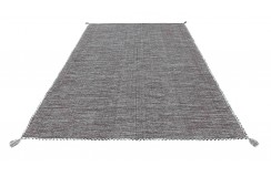 Ręcznie tkany szary dwustronny kilim - dywan płasko tkany z Indii 170x240cm