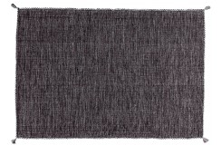 Ręcznie tkany szary dwustronny kilim - dywan płasko tkany z Indii 140x200cm