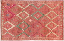 Czerwony etniczny dywan Berber z Afganistanu etniczny do salonu 100% wełniany 200x300cm ręcznie tkany