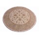 Dywan Ziegler Classic 100% wełna kamienowana ręcznie tkany luksusowy ok 200x200cm okrągły ornamenty