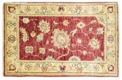 Dywan Ziegler Classic 100% wełna kamienowana ręcznie tkany luksusowy 60x90cm czerwony ornamenty