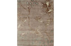Wełna i jedwab ręcznie tkany dywan Nepal Exclusive w kwiaty 250x300cm piękny