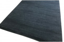 100% wełna gruby dywan handloom Lori z Indii czarny 200x300cm