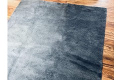 Gładki 100% wełniany dywan Gabbeh Handloom czarny 200x300cm bez wzorów